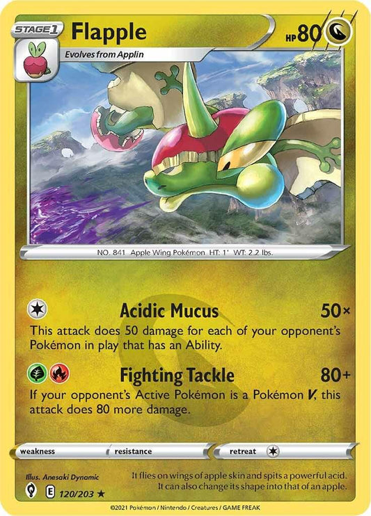 120/203 - Flapple Reverse Holo - Evolving Skies - Pokemon TCG