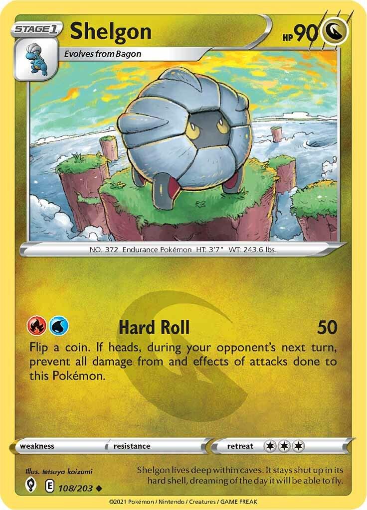 108/203 - Shelgon Reverse Holo - Evolving Skies - Pokemon TCG