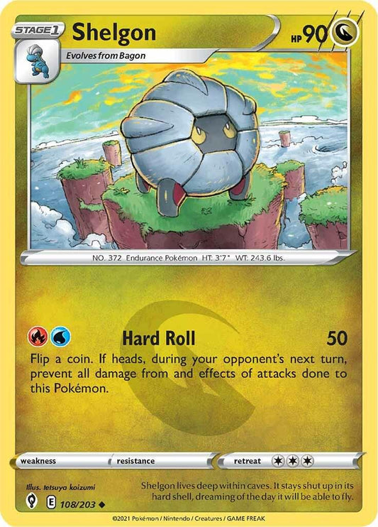 108/203 - Shelgon Reverse Holo - Evolving Skies - Pokemon TCG