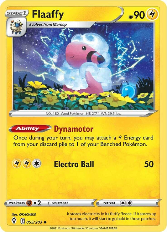 055/203 - Flaaffy Reverse Holo - Evolving Skies - Pokemon TCG