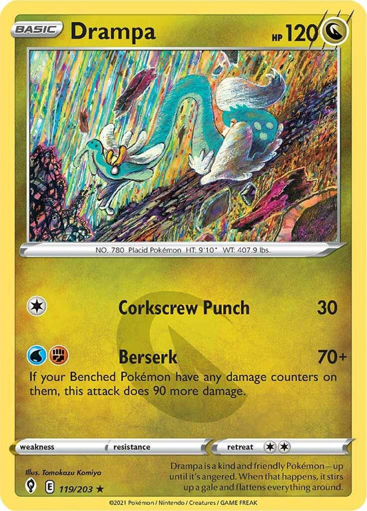 119/203 - Drampa Reverse Holo - Evolving Skies - Pokemon TCG
