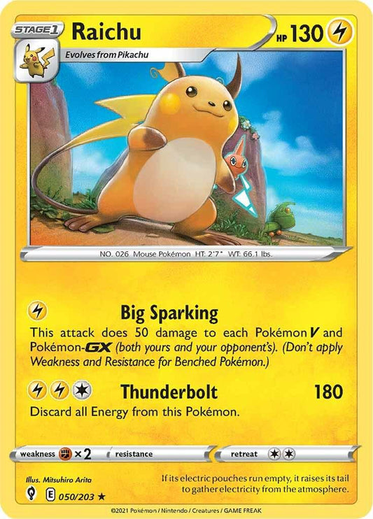 050/203 - Raichu Reverse Holo - Evolving Skies - Pokemon TCG