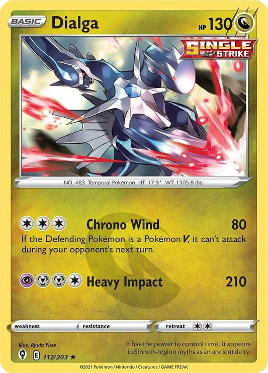 112/203 - Dialga Reverse Holo - Evolving Skies - Pokemon TCG