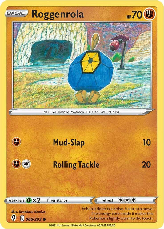 086/203 - Roggenrola Reverse Holo - Evolving Skies - Pokemon TCG