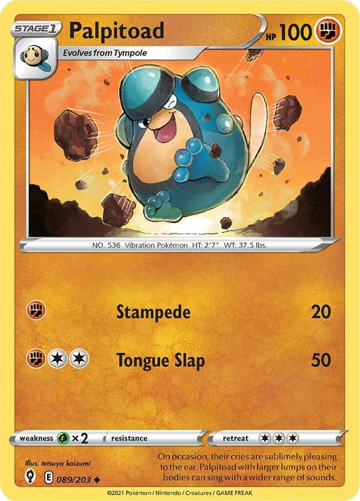 089/203 - Palpitoad Reverse Holo - Evolving Skies - Pokemon TCG