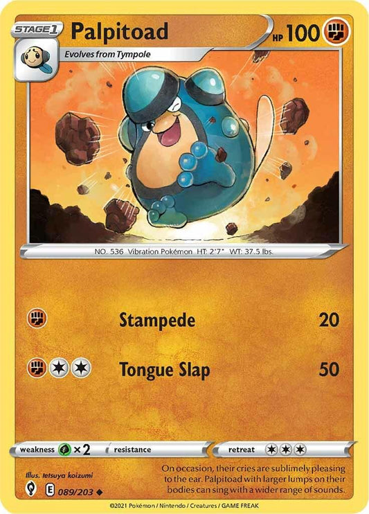 089/203 - Palpitoad Reverse Holo - Evolving Skies - Pokemon TCG