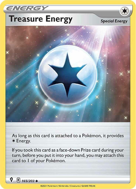 165/203 - Treasure Energy Reverse Holo - Evolving Skies - Pokemon TCG