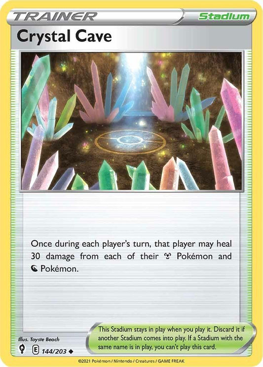 144/203 - Crystal Cave Reverse Holo - Evolving Skies - Pokemon TCG