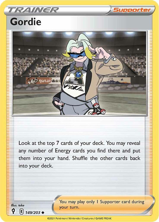 149/203 - Gordie Reverse Holo - Evolving Skies - Pokemon TCG