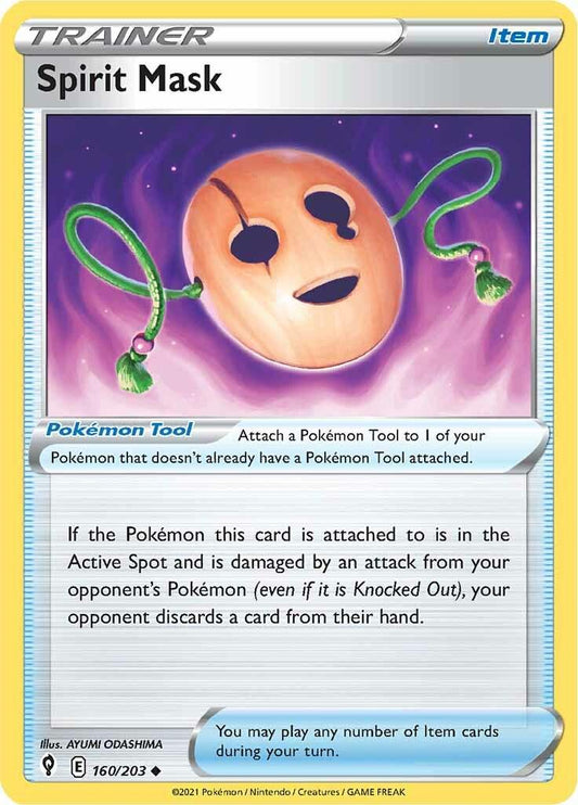 160/203 - Spirit Mask Reverse Holo - Evolving Skies - Pokemon TCG