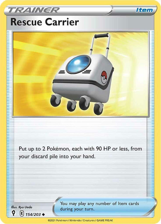 154/203 - Rescue Carrier Reverse Holo - Evolving Skies - Pokemon TCG