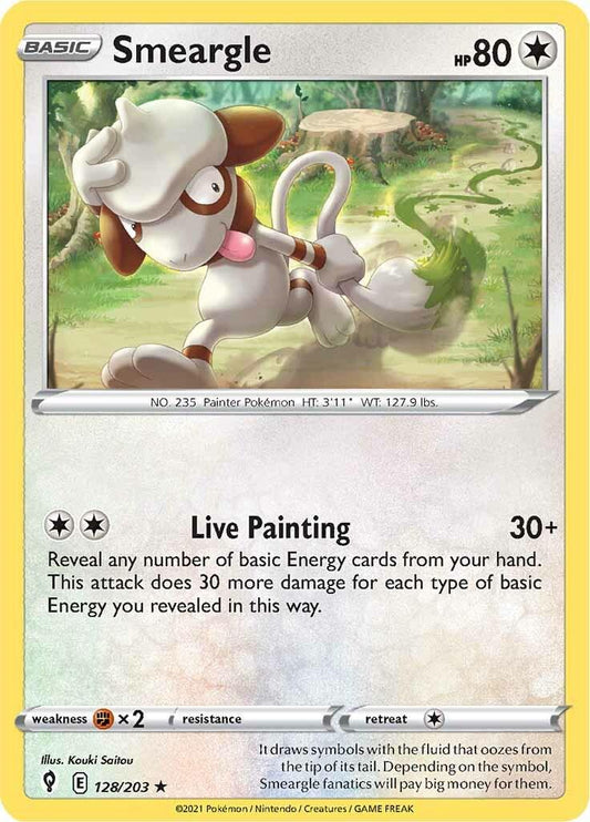 128/203 - Smeargle Reverse Holo - Evolving Skies - Pokemon TCG