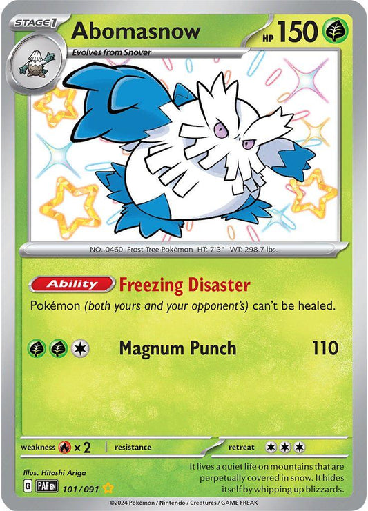 101/091 - Abomasnow Baby Shiny - Paldean Fates - Pokemon TCG