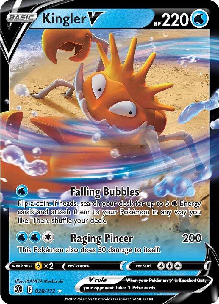 028/172 - Kingler V - Brilliant Stars - Pokemon TCG