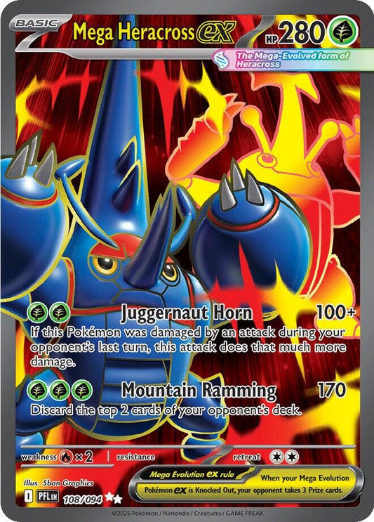 108/094 - Mega Heracross Ex - Phantasmal Flames - Pokemon TCG