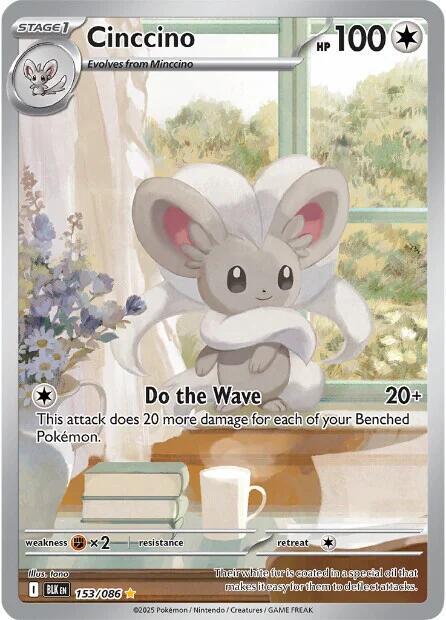 153/086 - Cinccino Illustration Rare - Black Bolt - Pokemon TCG