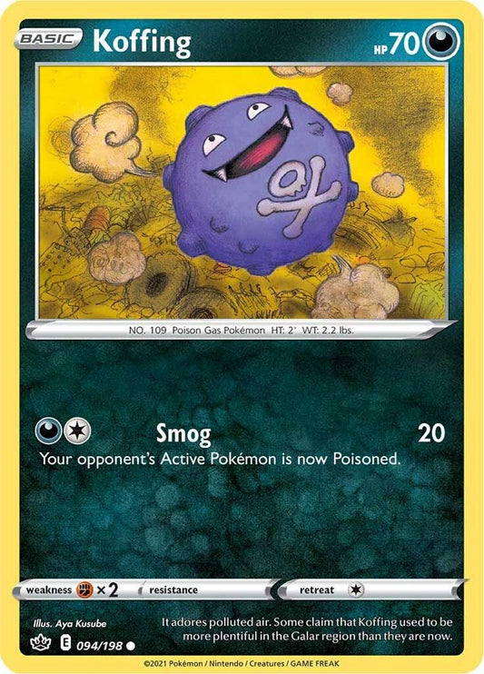 094/198 - Koffing Reverse Holo - Chilling Reign - Pokemon TCG