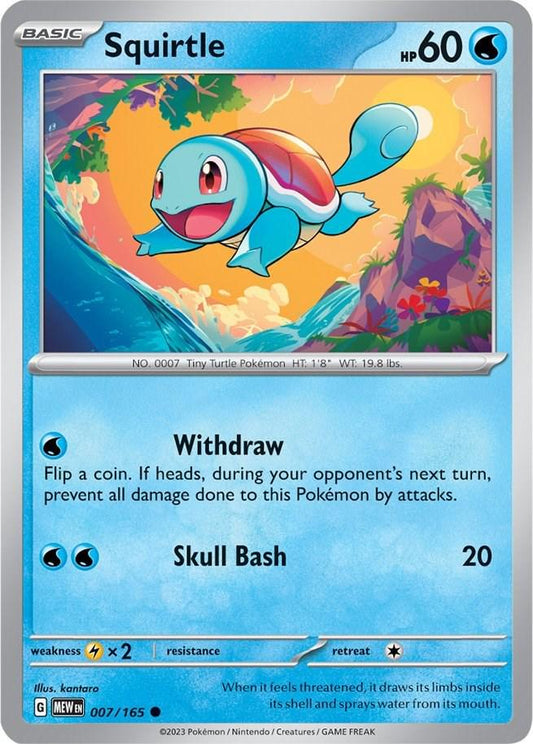 007/165 - Squirtle Reverse Holo - 151 - Pokemon TCG