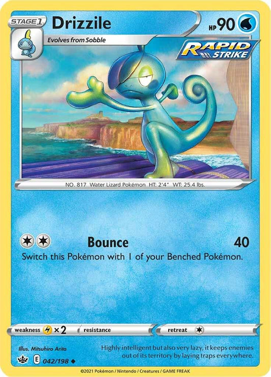 042/198 - Drizzle Reverse Holo - Chilling Reign - Pokemon TCG