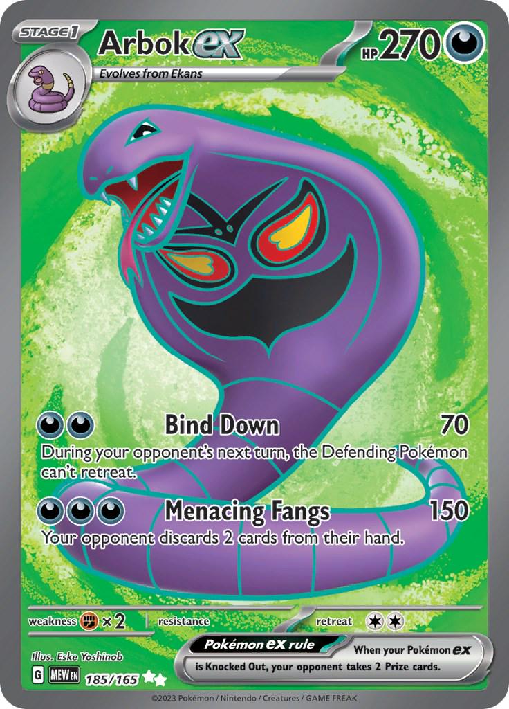 185/165 - Arbok EX  -  Scarlet & Violet 151 - Pokemon TCG