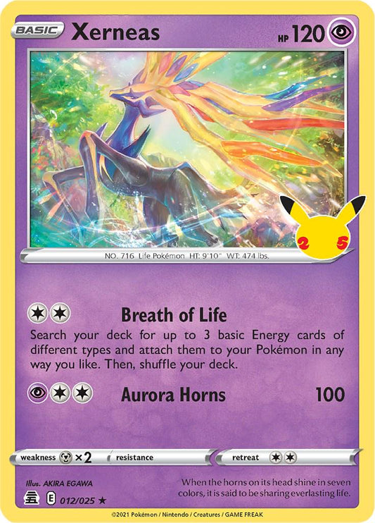 012/025 - Xerneas - Celebrations Pokemon TCG 25th Anniversary