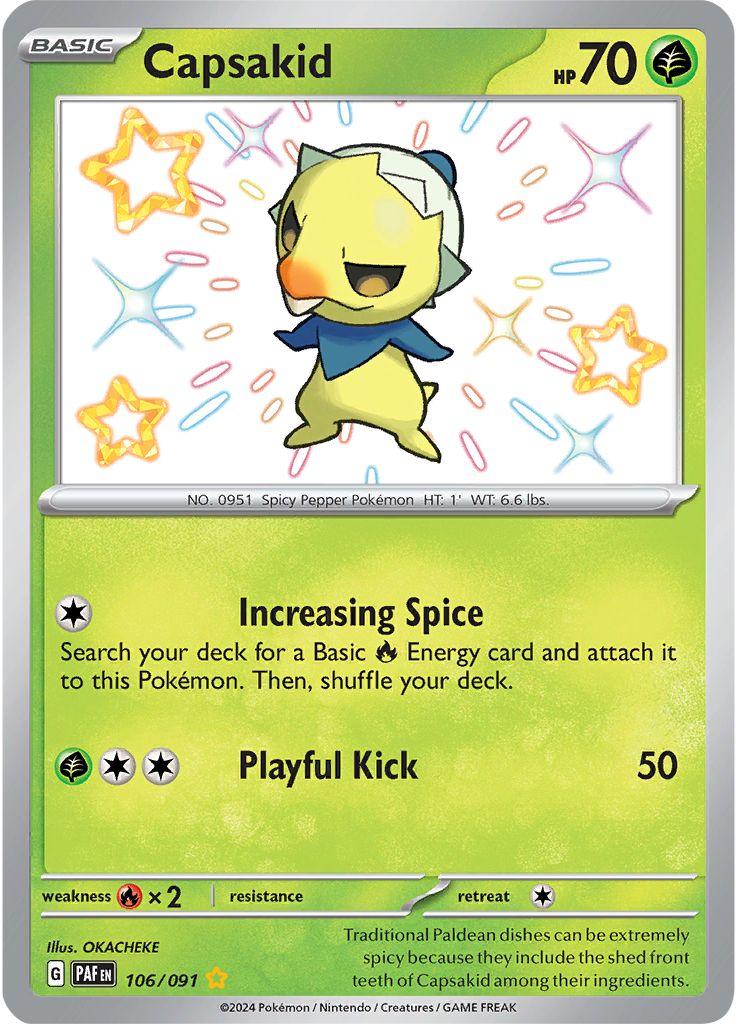 106/091 - Capsakid Baby Shiny - Paldean Fates - Pokemon TCG