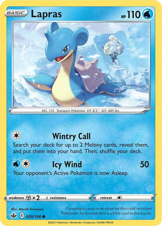 029/198 - Lapras Reverse Holo - Chilling Reign - Pokemon TCG