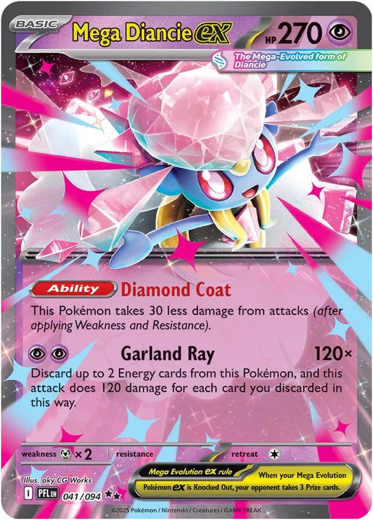 041/094 - Mega Diancie Ex - Phantasmal Flames - Pokemon TCG