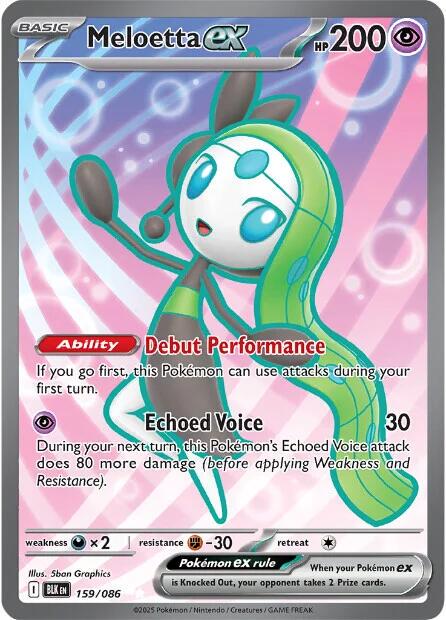 159/086 - Meloetta EX - Black Bolt - Pokemon TCG
