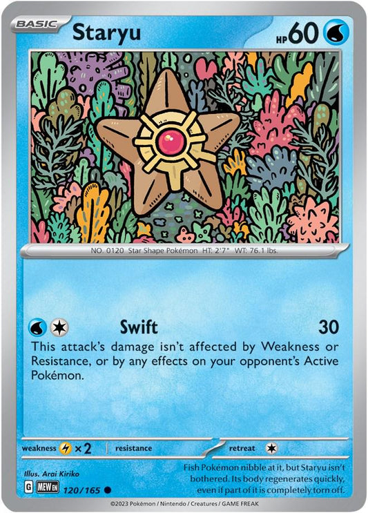 120/165 - Staryu Reverse Holo - 151 - Pokemon TCG