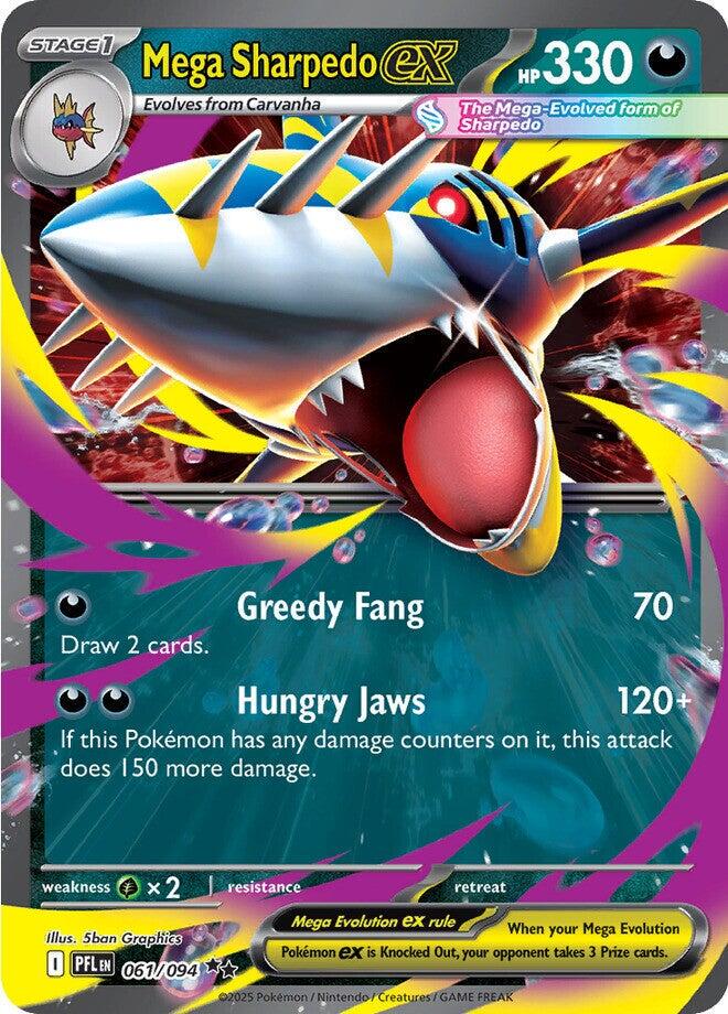 061/094 - Mega Sharpedo Ex - Phantasmal Flames - Pokemon TCG