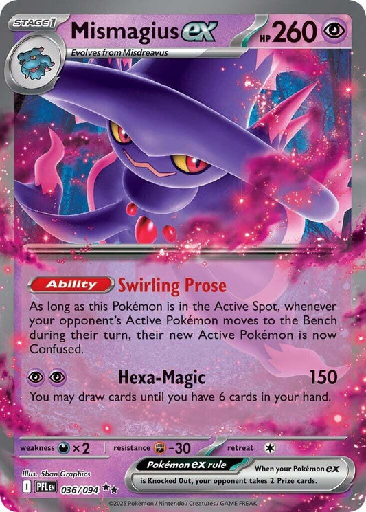 036/094 - Mismagius Ex - Phantasmal Flames - Pokemon TCG