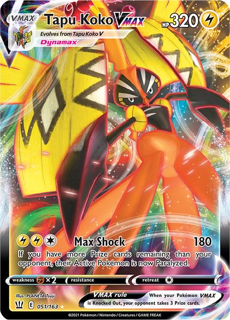 051/163 - Tapu Koko Vmax - Battle Styles - Pokemon TCG