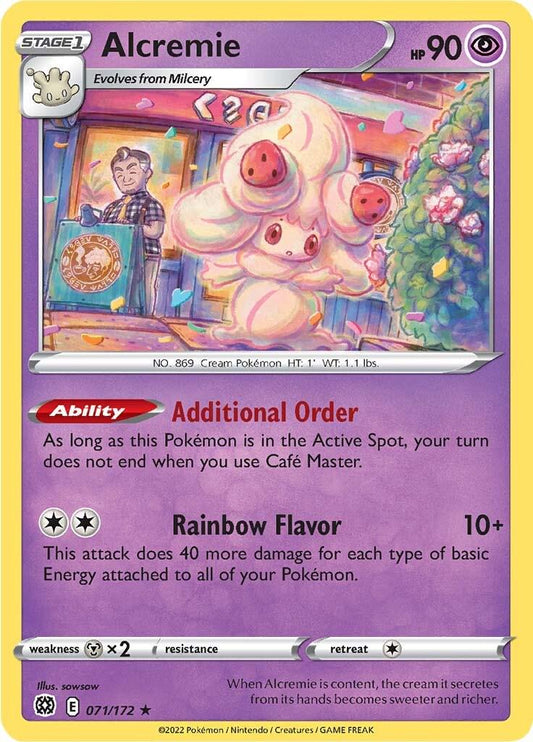 071/172 - Alcremie Reverse Holo - Brilliant Stars - Pokemon TCG