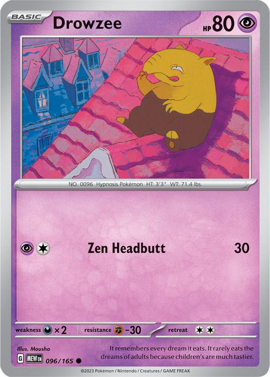096/165 - Drowzee Reverse Holo - 151 - Pokemon TCG