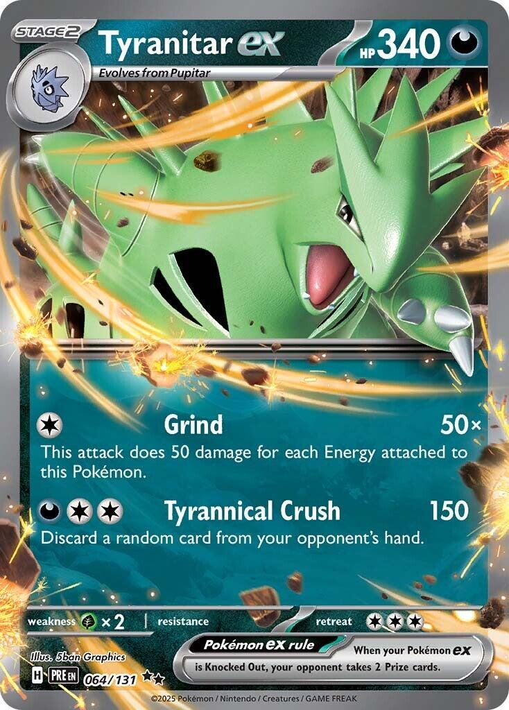 064/131 - Tyranitar EX - Prismatic Evolutions - Pokemon TCG