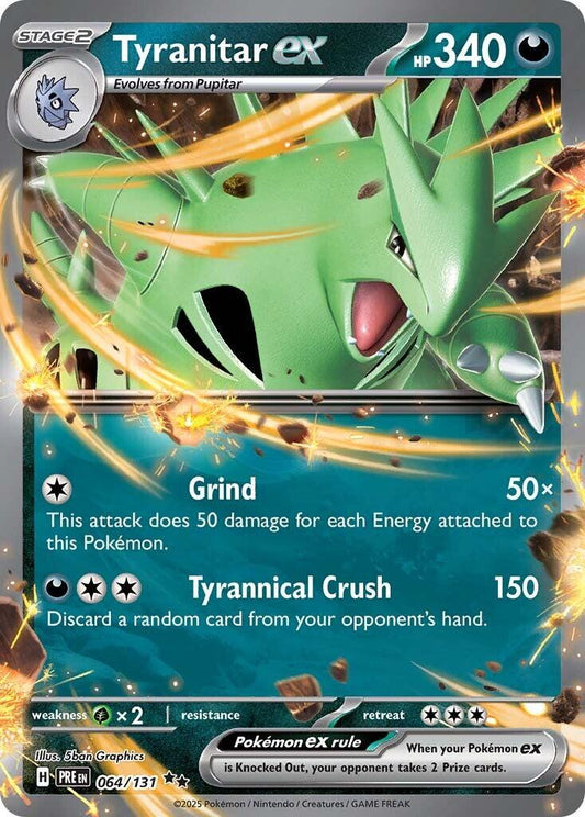 064/131 - Tyranitar EX - Prismatic Evolutions - Pokemon TCG