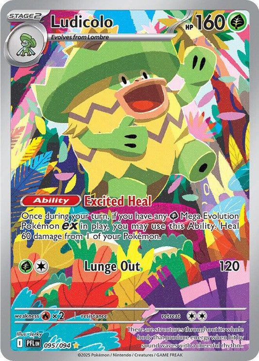095/094 - Ludicolo Illustration Rare - Phantasmal Flames - Pokemon TCG
