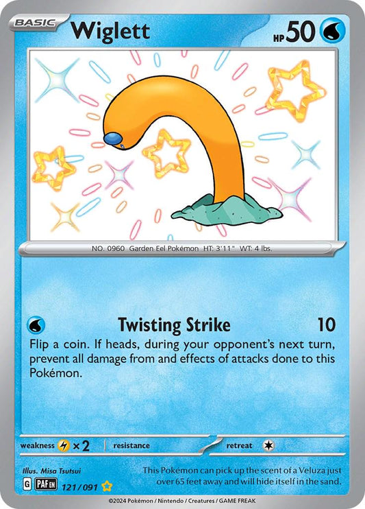 121/091 - Wiglett Baby Shiny - Paldean Fates - Pokemon TCG