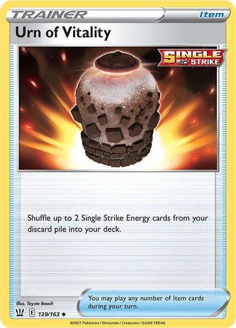 139/163 - Urn Of Vitality Reverse Holo - Battle Styles - Pokemon TCG