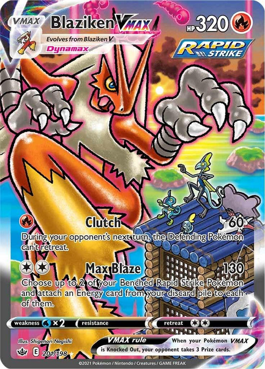 201/198 - Blaziken Vmax Alt Art - Chilling Reign - Pokemon TCG