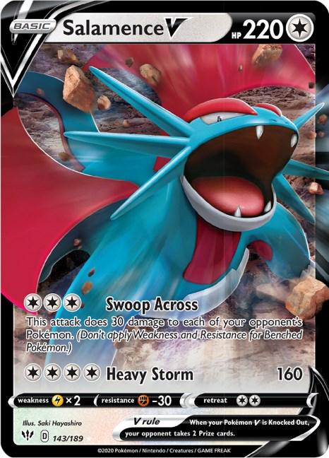 143/189 - Salamence V - Darkness Ablaze - Pokemon TCG