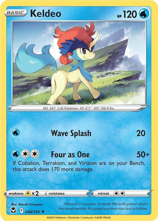 046/195 - Keldeo Reverse Holo - Silver Tempest - Pokemon TCG