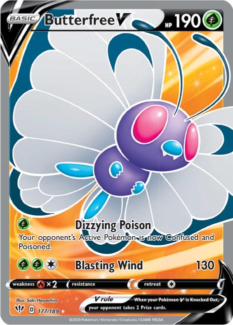 177/189 - Butterfree V - Darkness Ablaze - Pokemon TCG