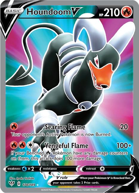 178/189 - Houndoom V - Darkness Ablaze - Pokemon TCG