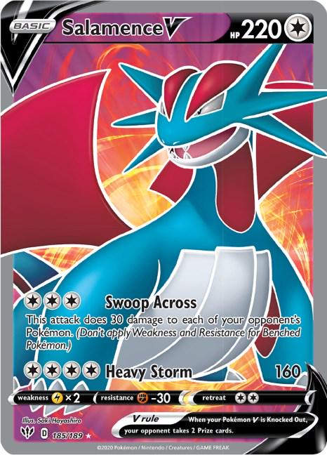 185/189 - Salamence V - Darkness Ablaze - Pokemon TCG