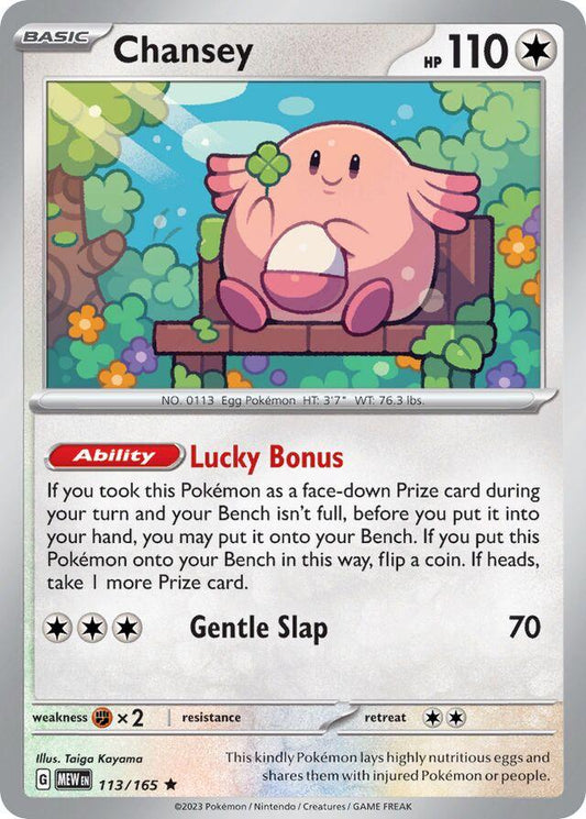 113/165 - Chansey Reverse Holo - 151 - Pokemon TCG