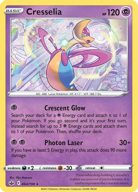 064/198 - Cresselia Reverse Holo - Chilling Reign - Pokemon TCG
