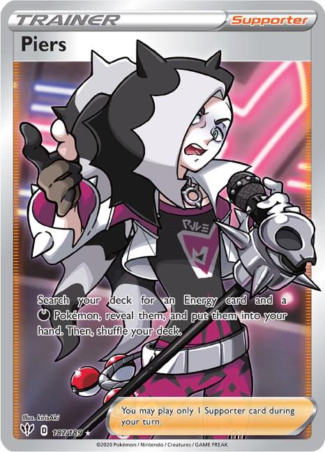 187/189 - Piers - Darkness Ablaze - Pokemon TCG