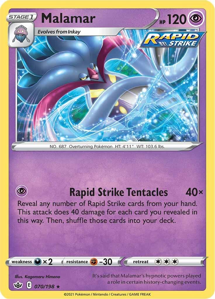 070/198 - Malamar Reverse Holo - Chilling Reign - Pokemon TCG